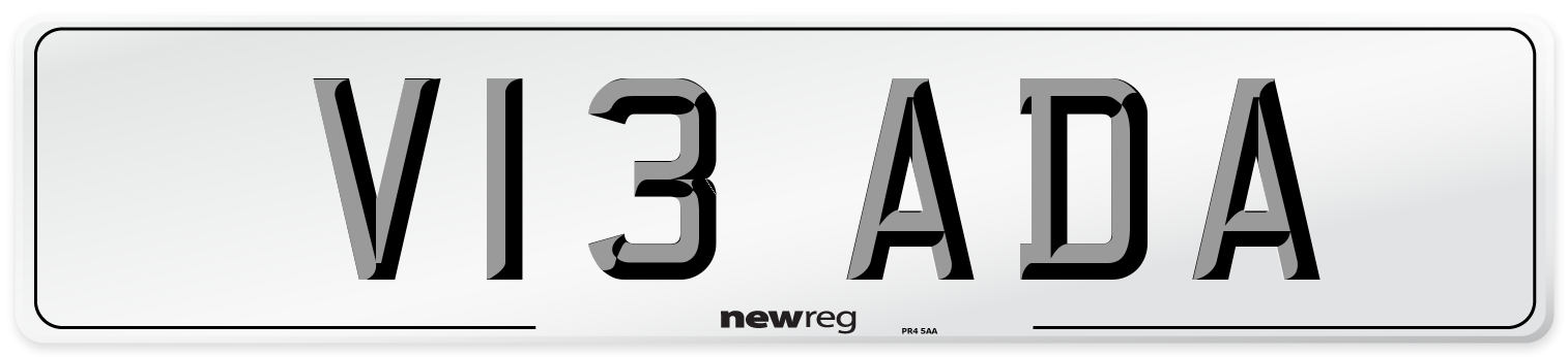 V13 ADA Front Number Plate