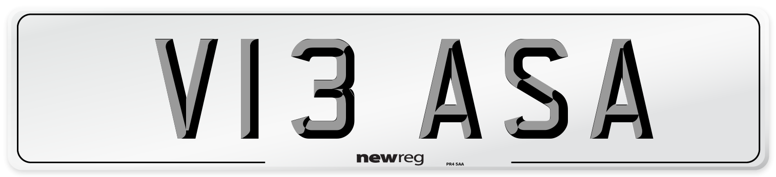 V13 ASA Front Number Plate