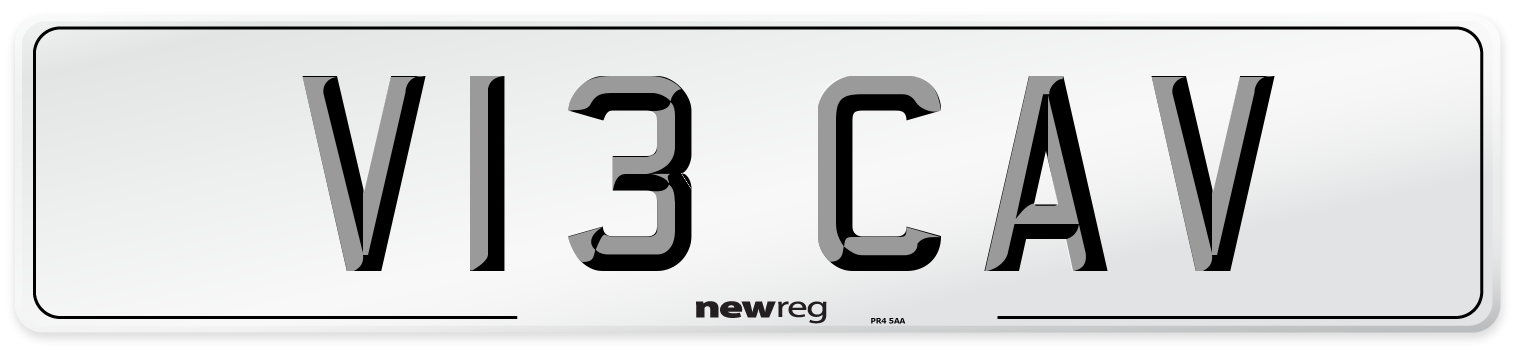V13 CAV Front Number Plate