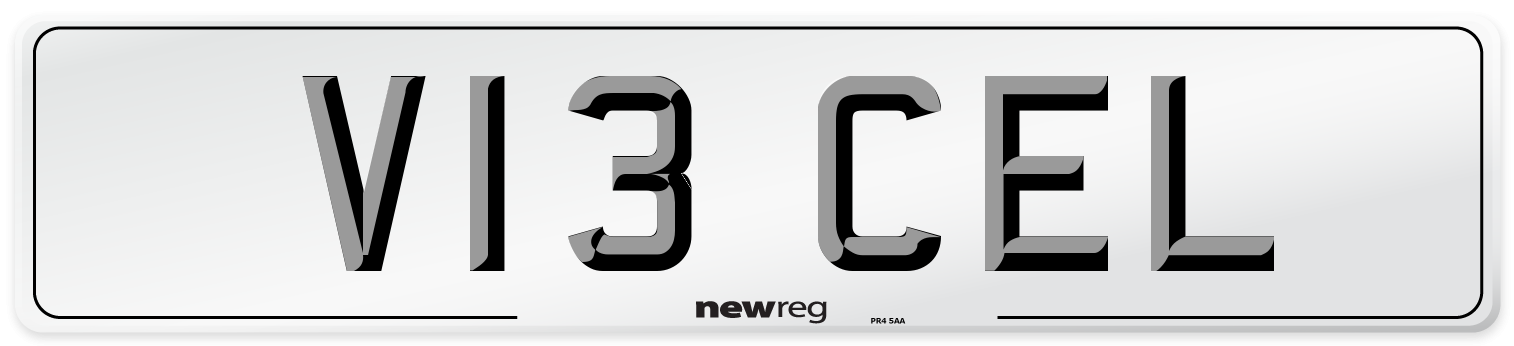 V13 CEL Front Number Plate