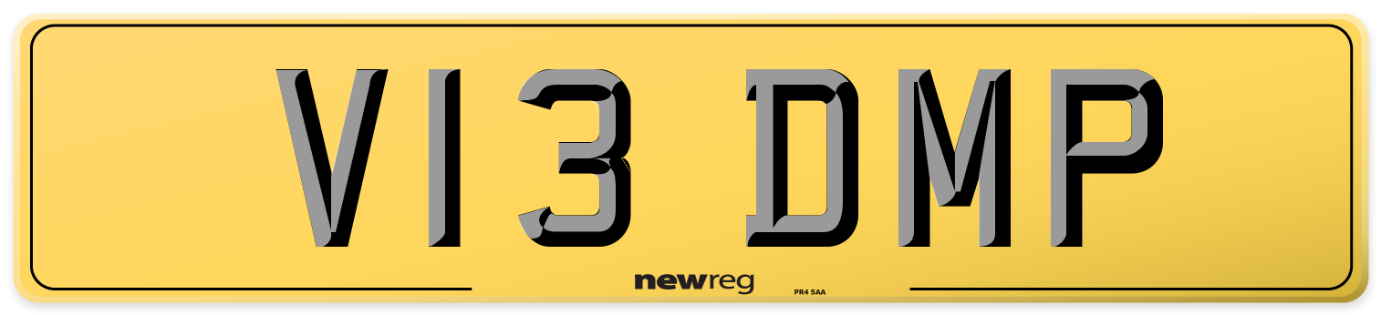 V13 DMP Rear Number Plate