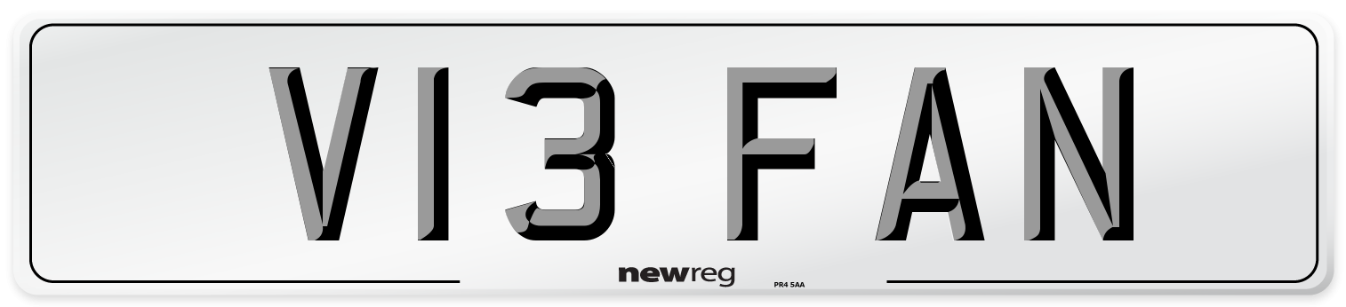 V13 FAN Front Number Plate