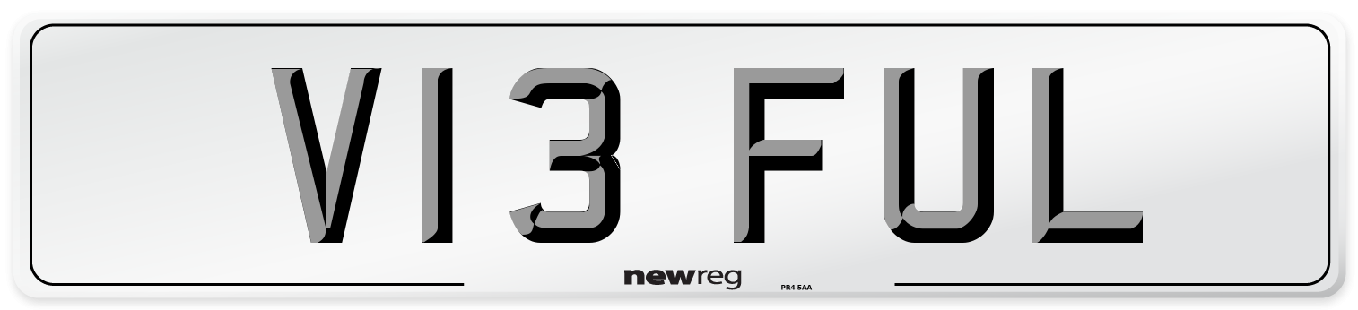 V13 FUL Front Number Plate