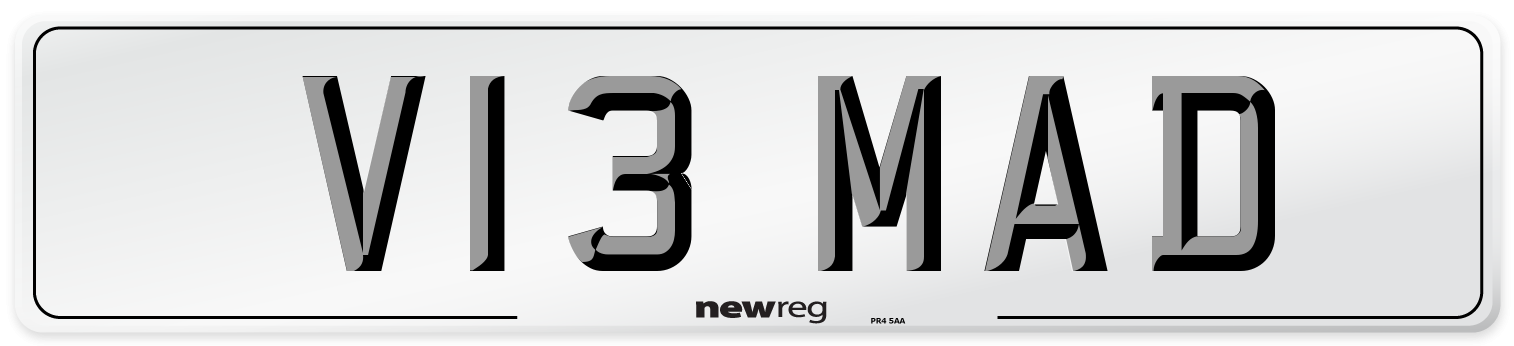 V13 MAD Front Number Plate