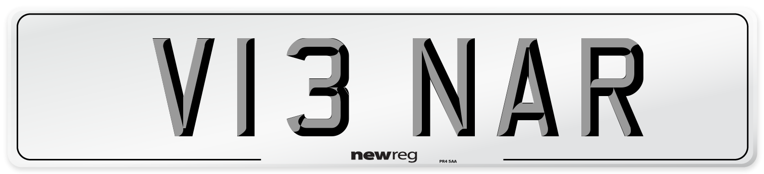 V13 NAR Front Number Plate