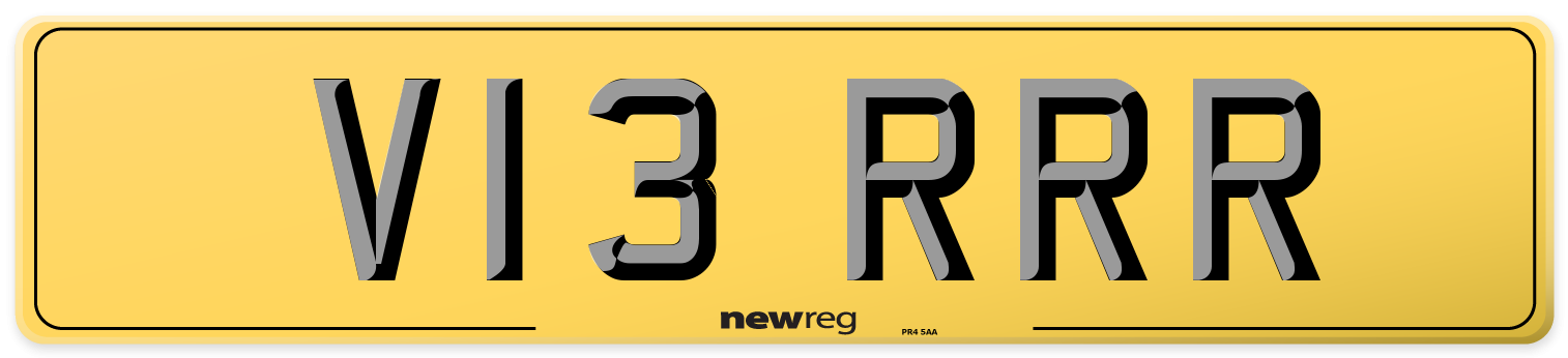 V13 RRR Rear Number Plate
