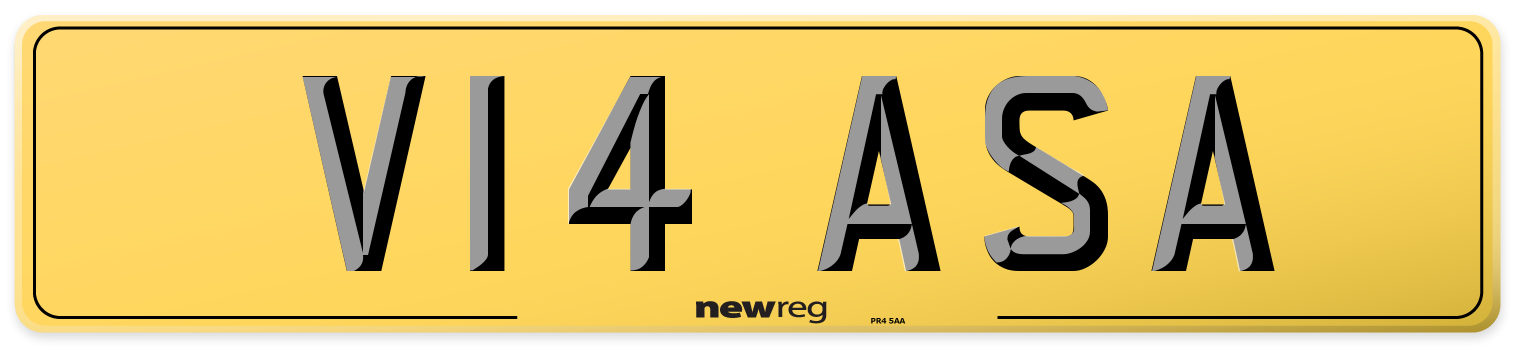 V14 ASA Rear Number Plate
