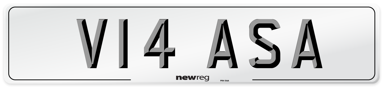 V14 ASA Front Number Plate