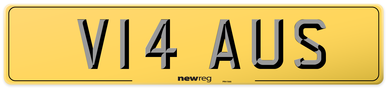 V14 AUS Rear Number Plate