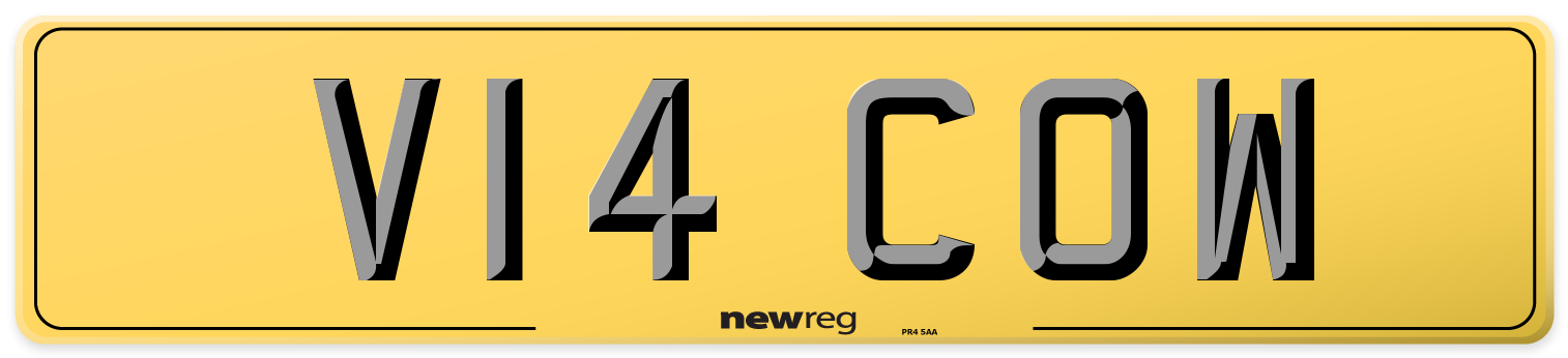 V14 COW Rear Number Plate