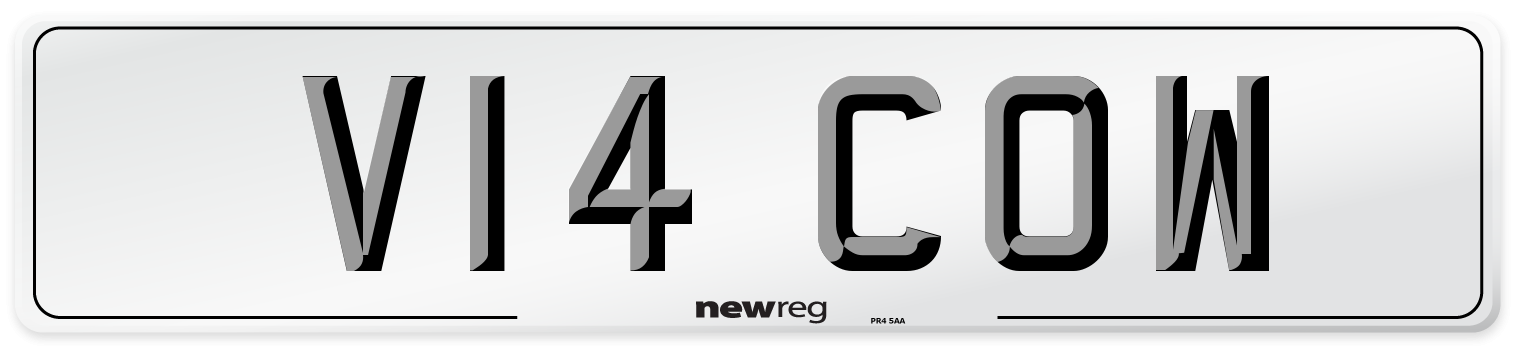 V14 COW Front Number Plate