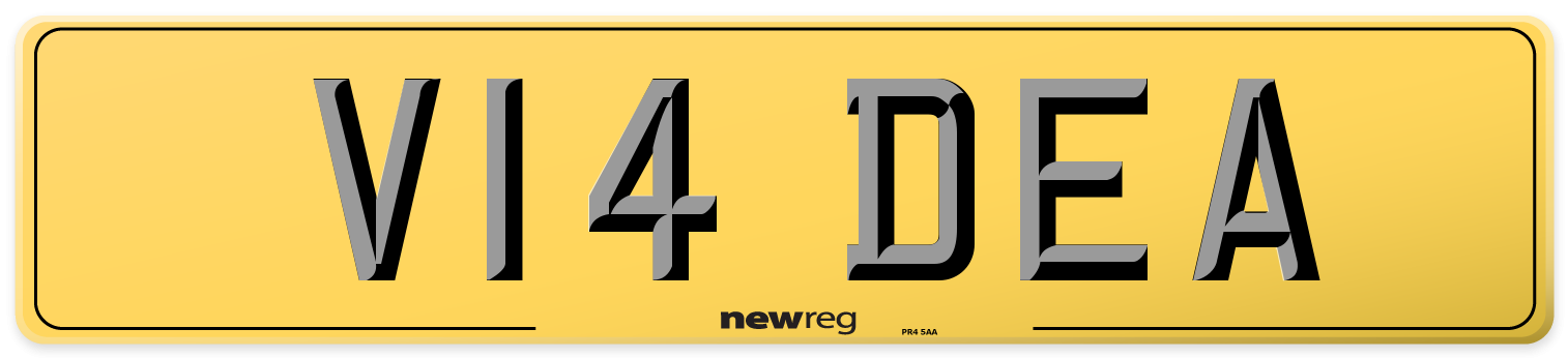 V14 DEA Rear Number Plate