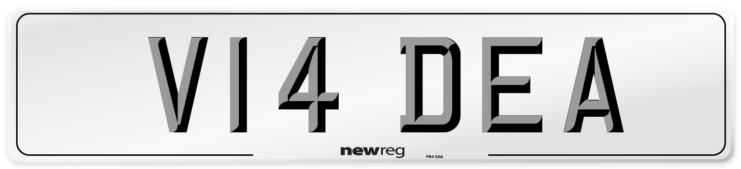 V14 DEA Front Number Plate