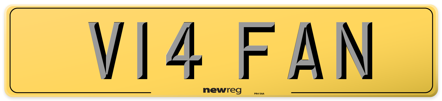 V14 FAN Rear Number Plate