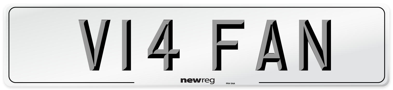 V14 FAN Front Number Plate
