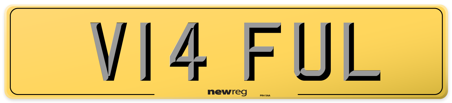 V14 FUL Rear Number Plate