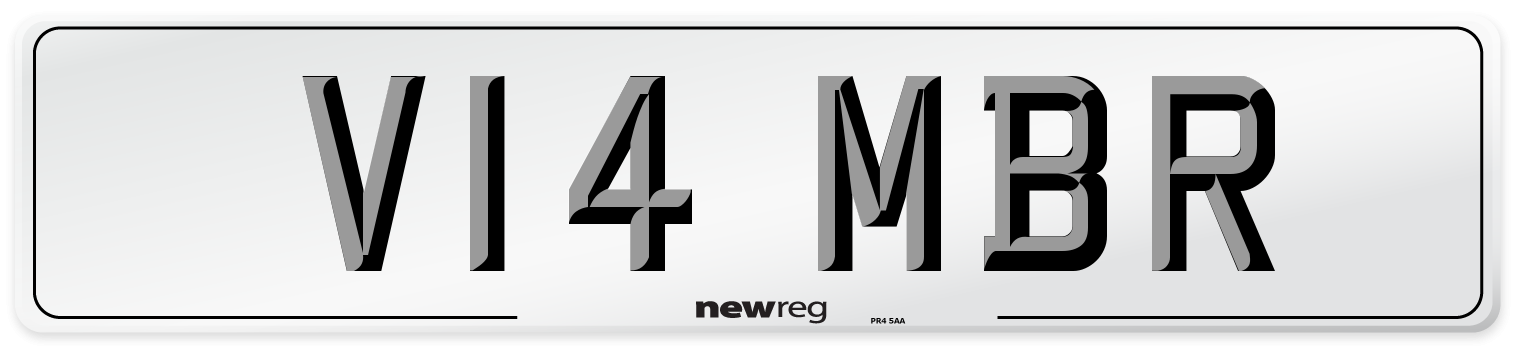 V14 MBR Front Number Plate