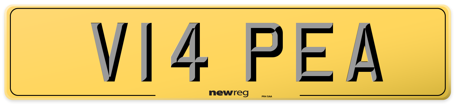 V14 PEA Rear Number Plate