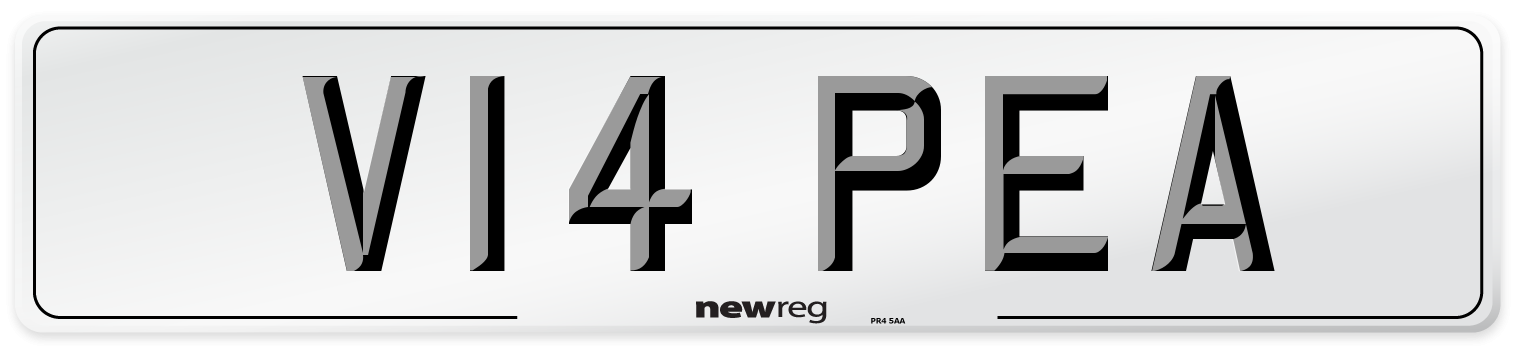 V14 PEA Front Number Plate