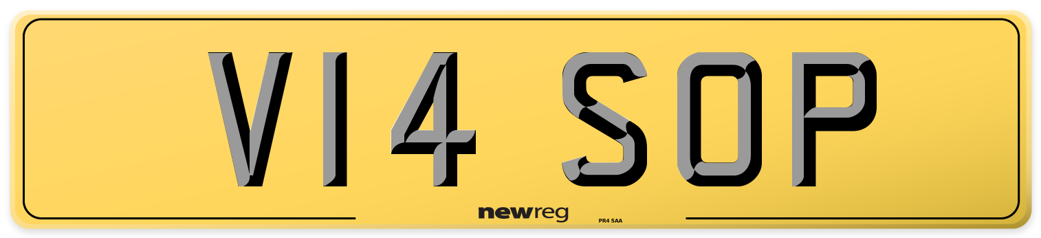 V14 SOP Rear Number Plate