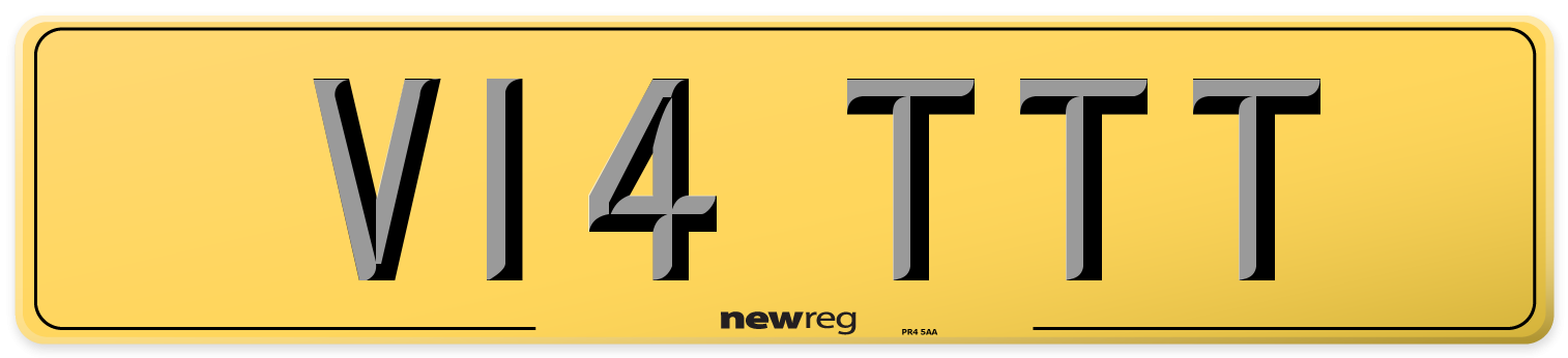 V14 TTT Rear Number Plate