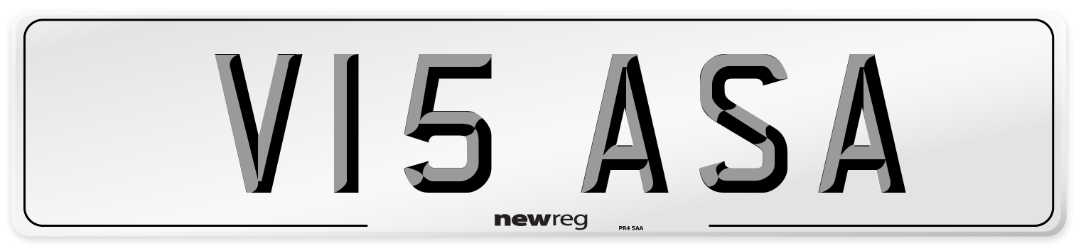 V15 ASA Front Number Plate