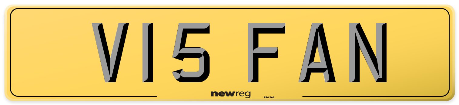 V15 FAN Rear Number Plate