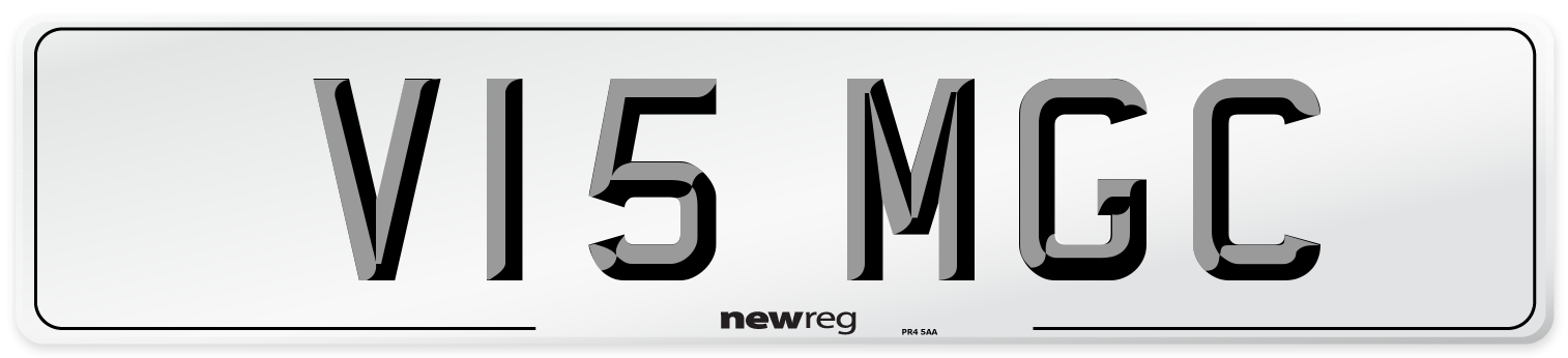 V15 MGC Front Number Plate