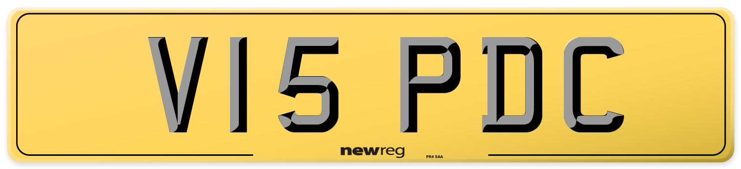 V15 PDC Rear Number Plate