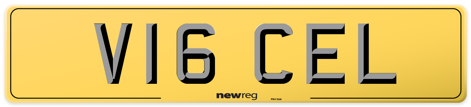 V16 CEL Rear Number Plate