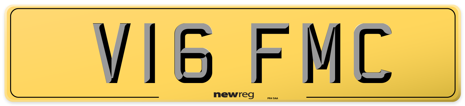 V16 FMC Rear Number Plate