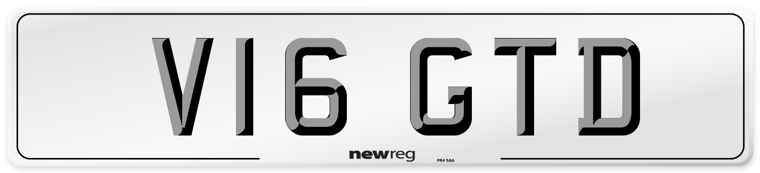 V16 GTD Front Number Plate