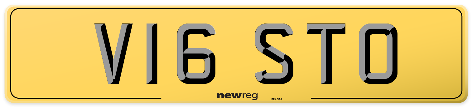 V16 STO Rear Number Plate
