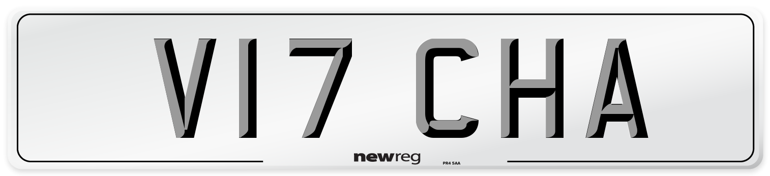 V17 CHA Front Number Plate