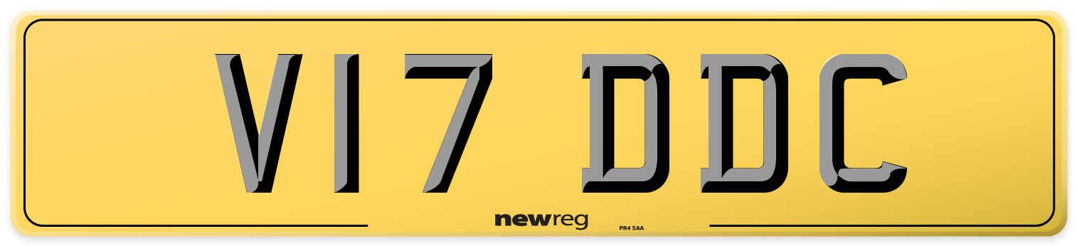 V17 DDC Rear Number Plate