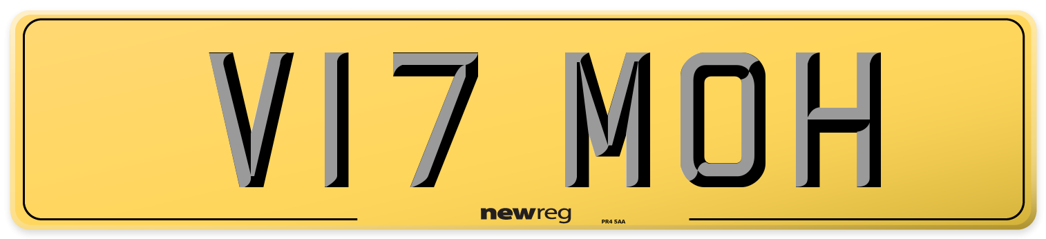 V17 MOH Rear Number Plate