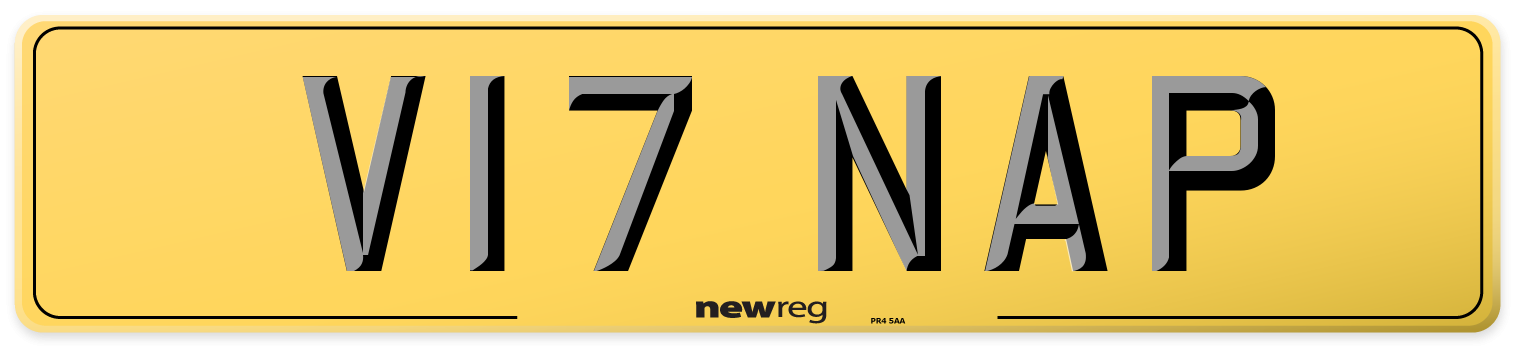 V17 NAP Rear Number Plate