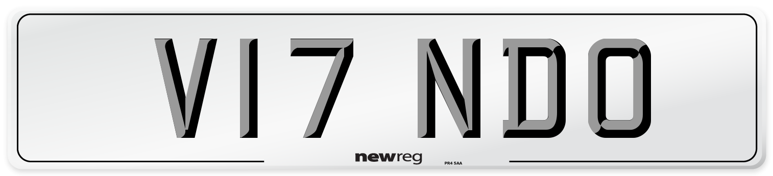 V17 NDO Front Number Plate