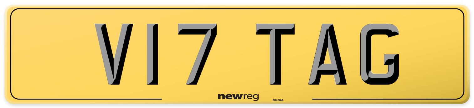 V17 TAG Rear Number Plate