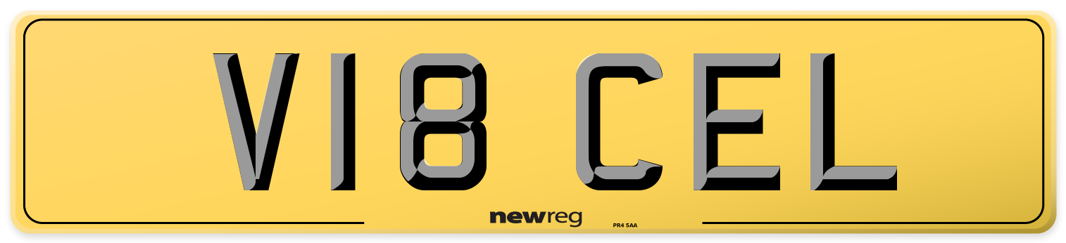 V18 CEL Rear Number Plate