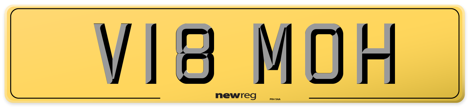 V18 MOH Rear Number Plate