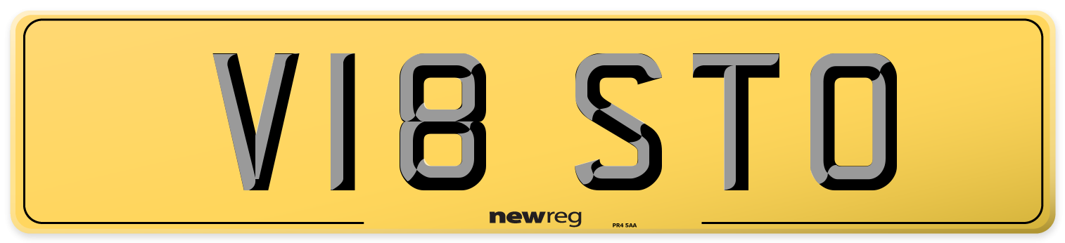 V18 STO Rear Number Plate
