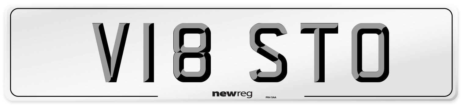 V18 STO Front Number Plate