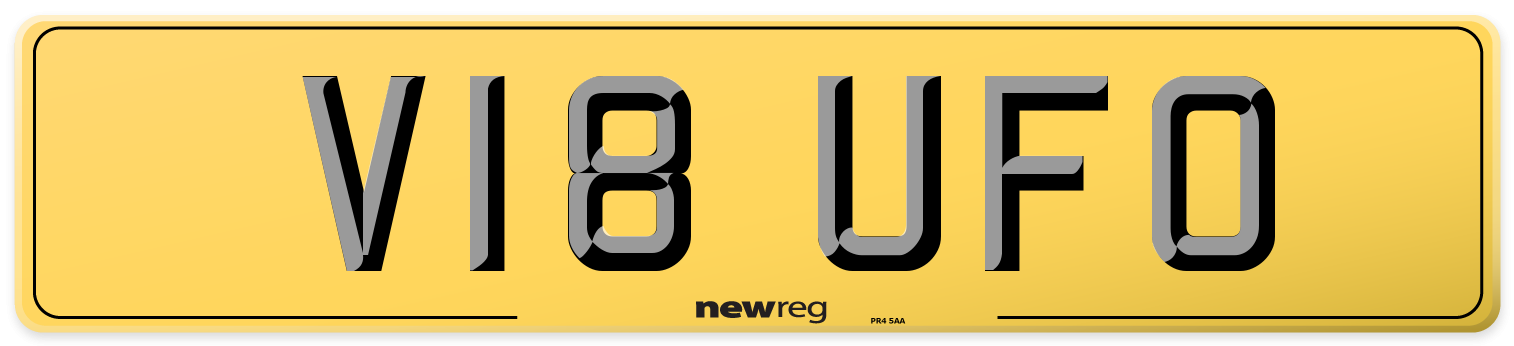 V18 UFO Rear Number Plate