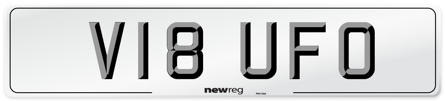 V18 UFO Front Number Plate