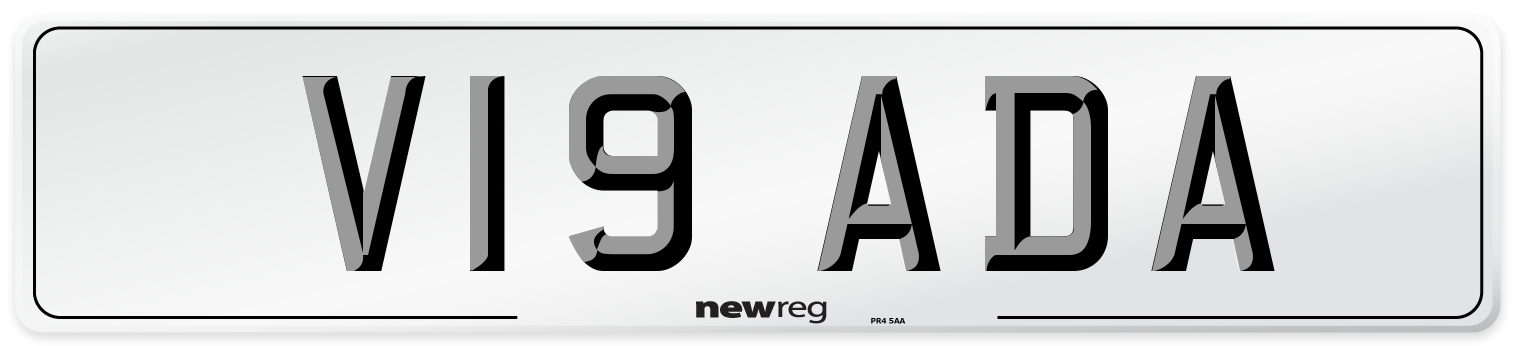 V19 ADA Front Number Plate