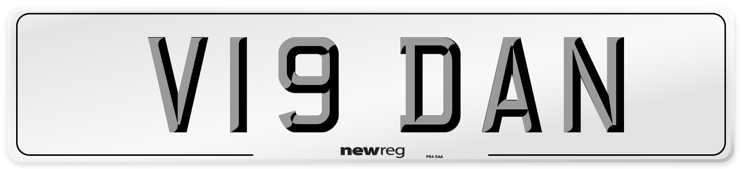 V19 DAN Front Number Plate