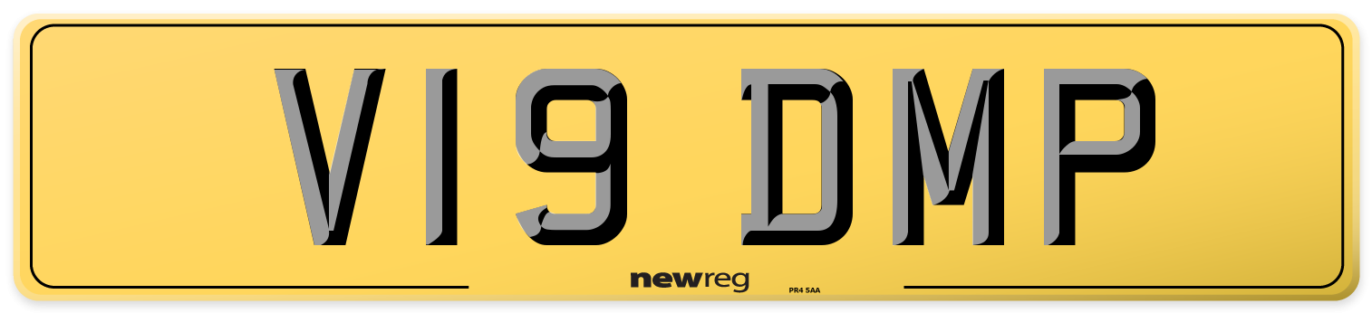 V19 DMP Rear Number Plate