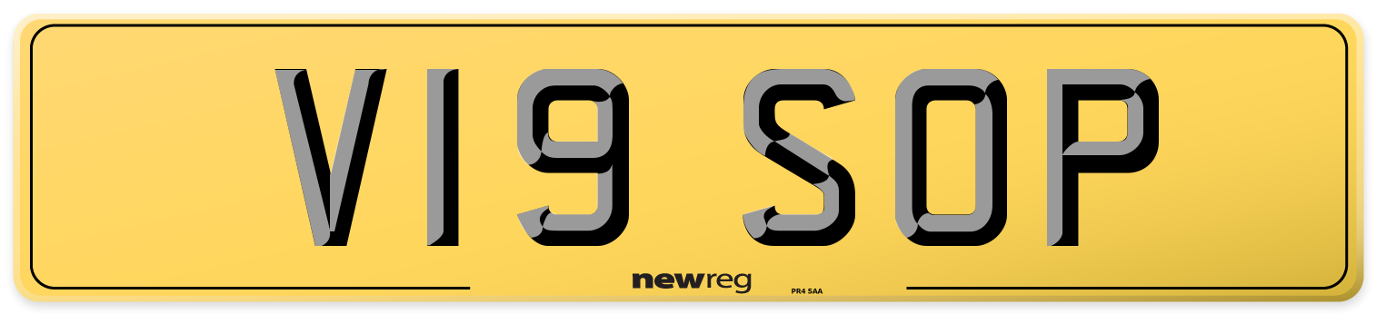 V19 SOP Rear Number Plate