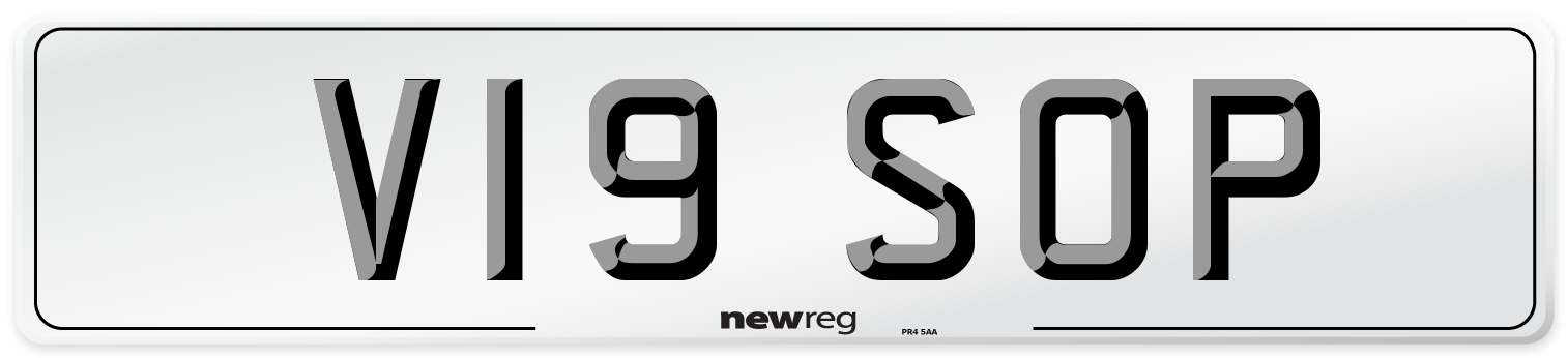 V19 SOP Front Number Plate